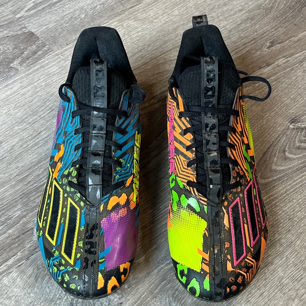 Adidas Adizero 12.0 Three Stripe Life Football Cleats Mens 8.5 Neon IG9569